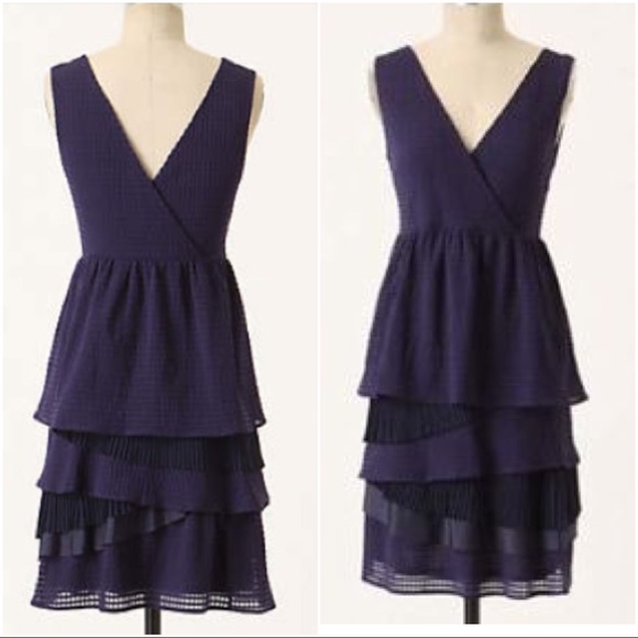 Anthropologie Dresses & Skirts - EUC Anthropologie Ric Rac Tonal Gingham Tier Dress