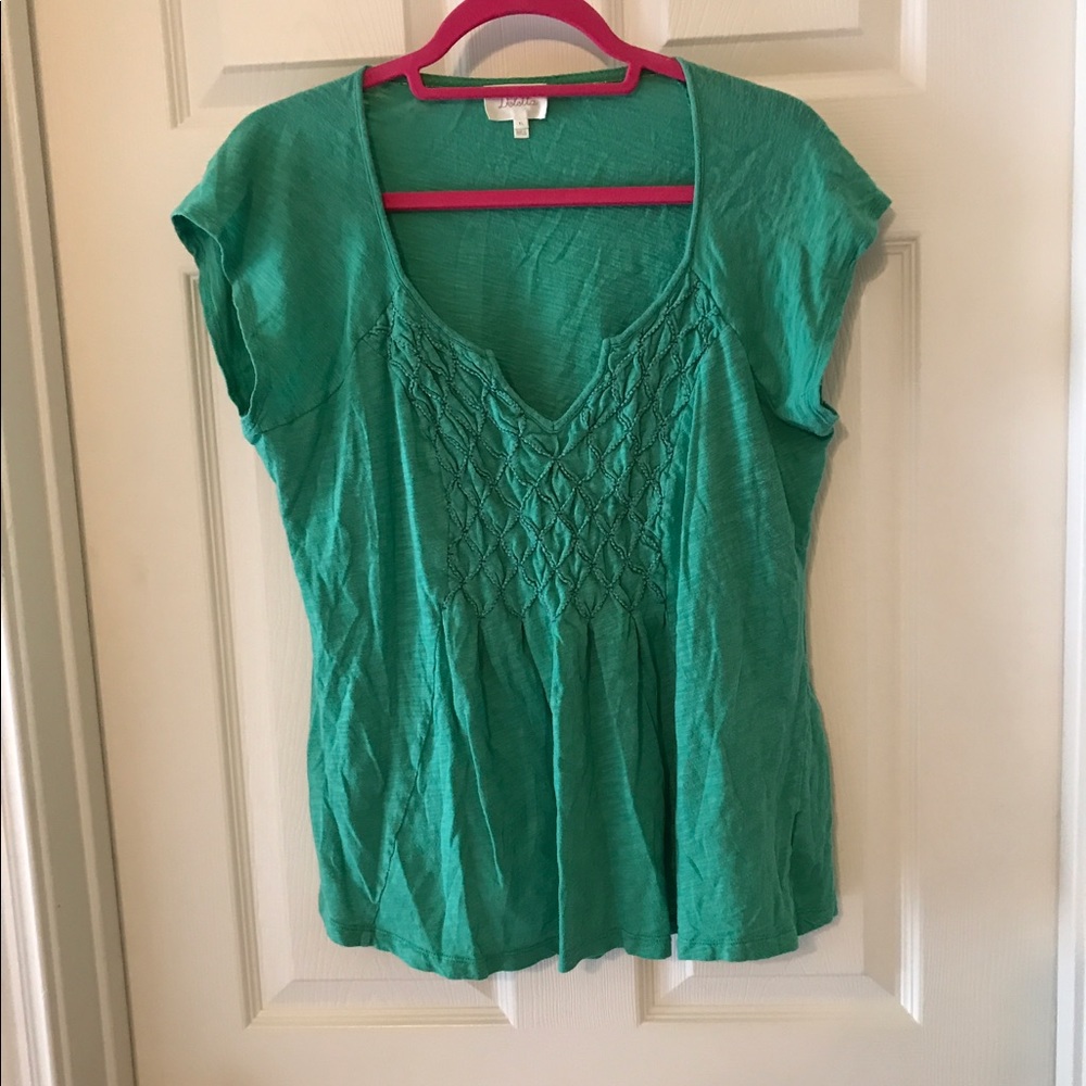 Anthropologie deletta xl extra large green top