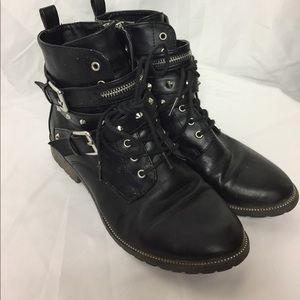 Spiked Ankle Moto Boots