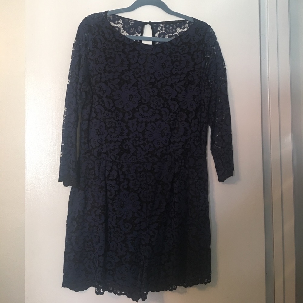 ZARA Navy + Black one piece Romper