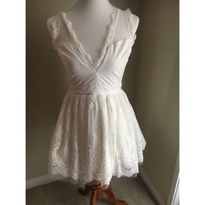 White A-line dress