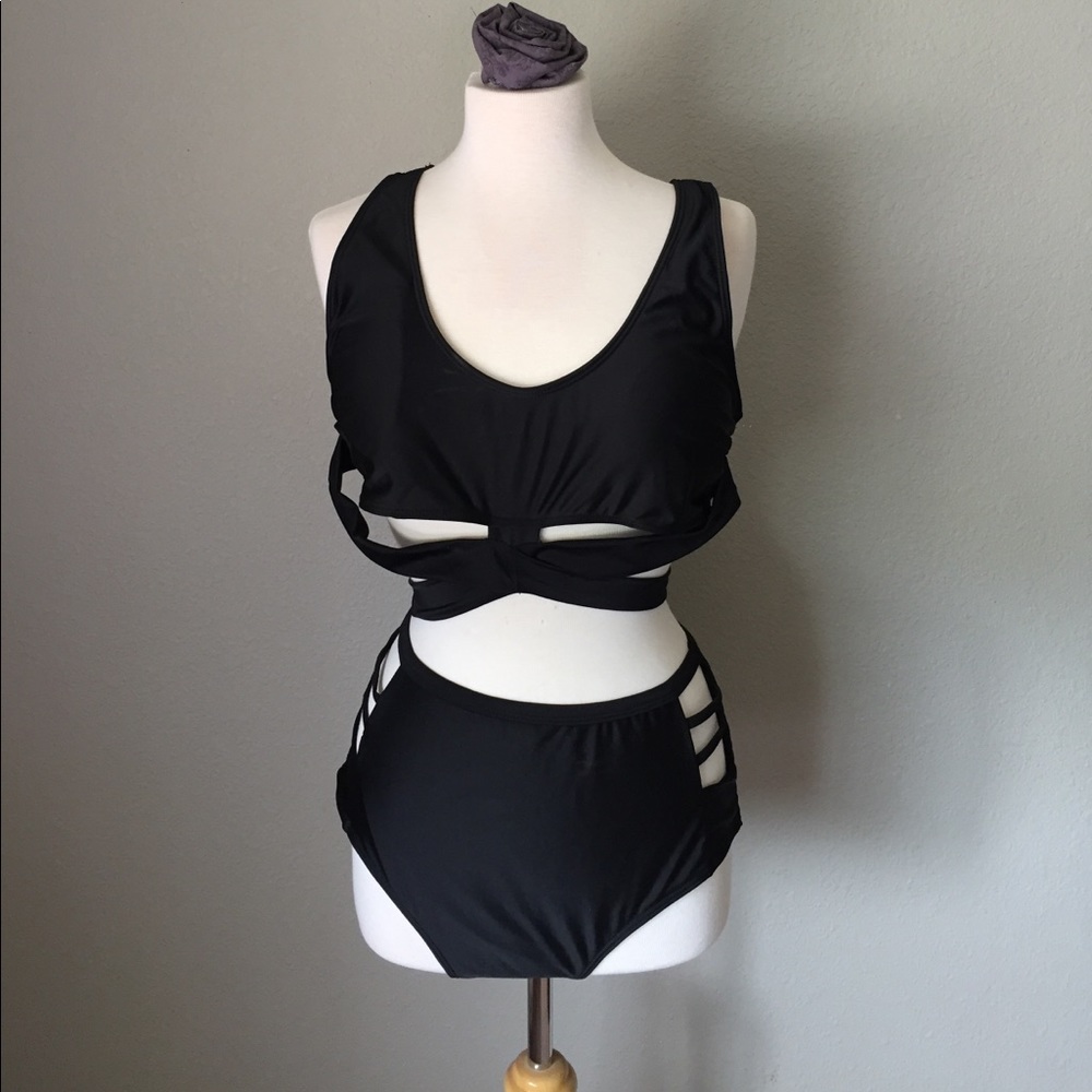 Black High Waist Bikini NWOT