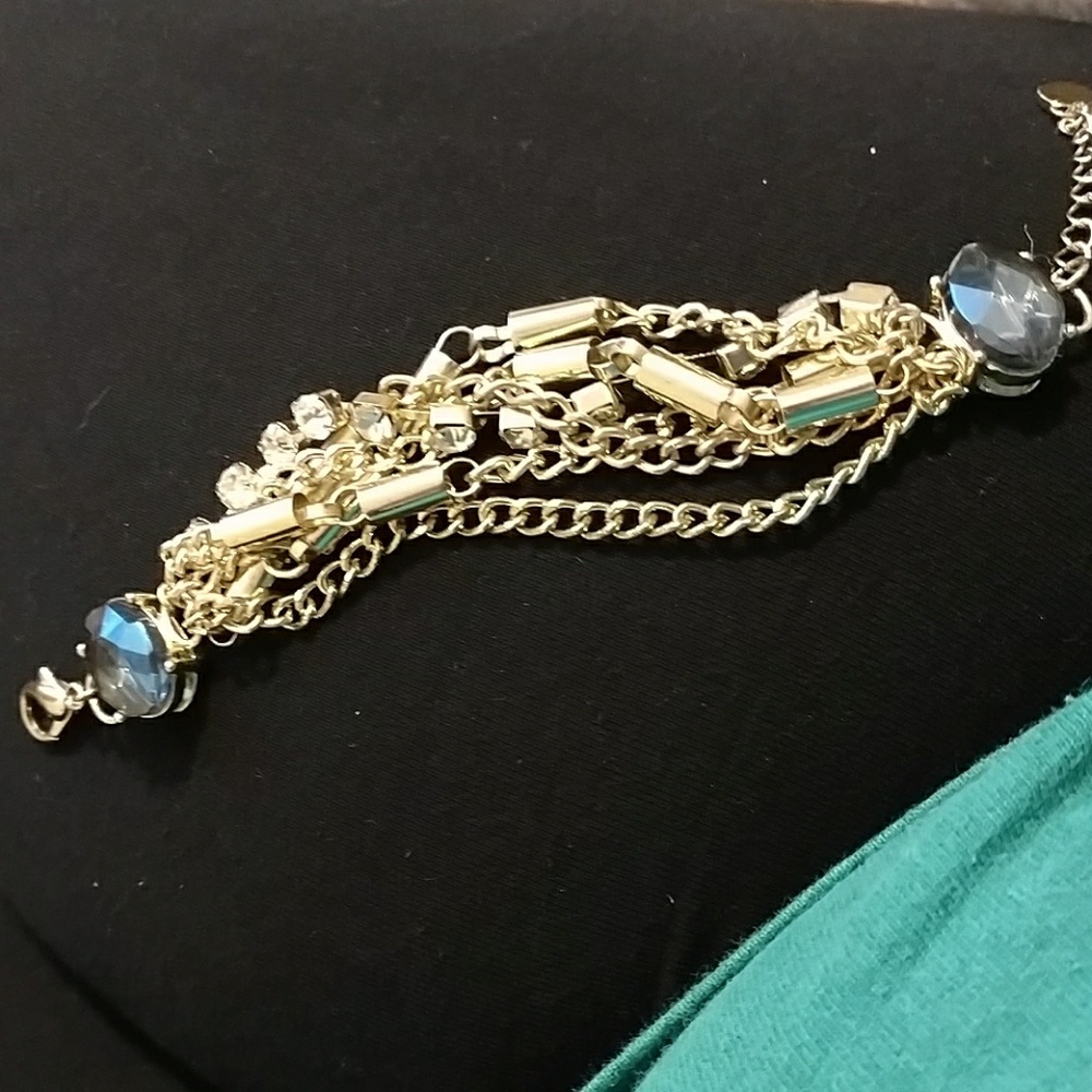 Simply Vera gold and blue stone bracelet