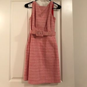 Banana republic red and white buckle dress