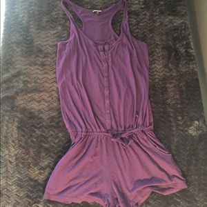 Express Purple Cotton Romper Size Small