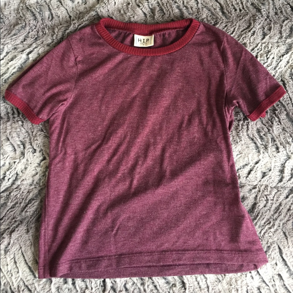 H.I.P. Burgundy Tee