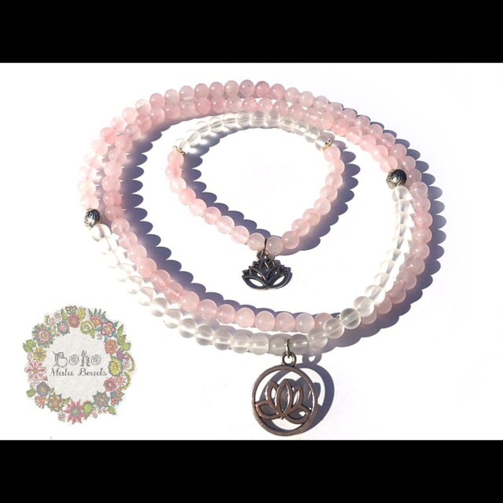Holiday sale Lotus love stone necklacebracelet set