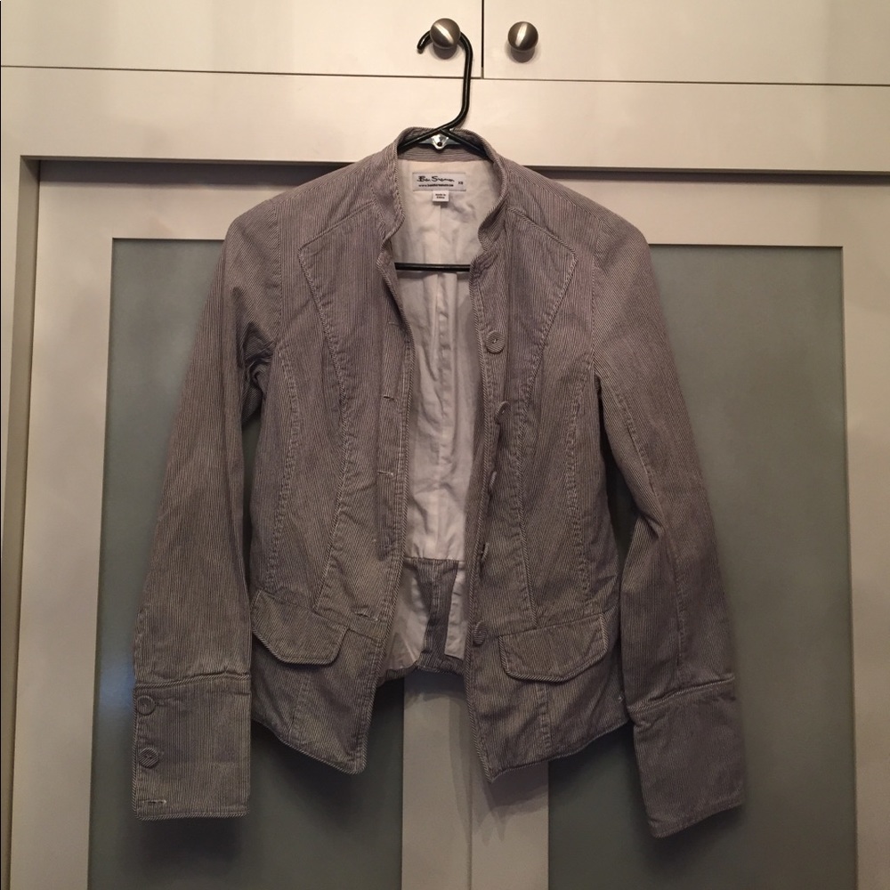Ben Sherman cotton striped blazer