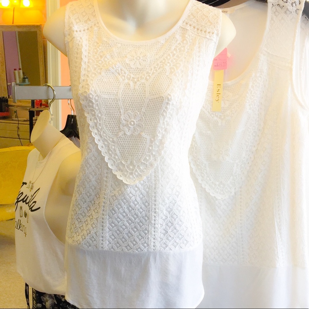 White lace top