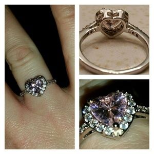 Crystal cocktail ring -- size 8