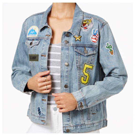 Velvet Heart Patched Denim Jacket🆕 - Picture 2 of 3