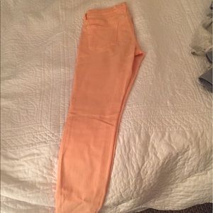 Orange Waxed Jeans