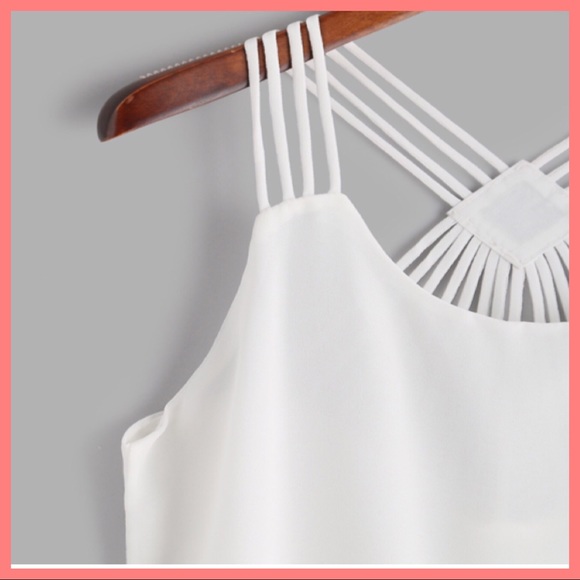 🆑Marina Del Rey Strappy Top-White $22 - Picture 3 of 3