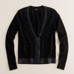 NWT J. Crew Ciel Etoile Cardigan Black Small new