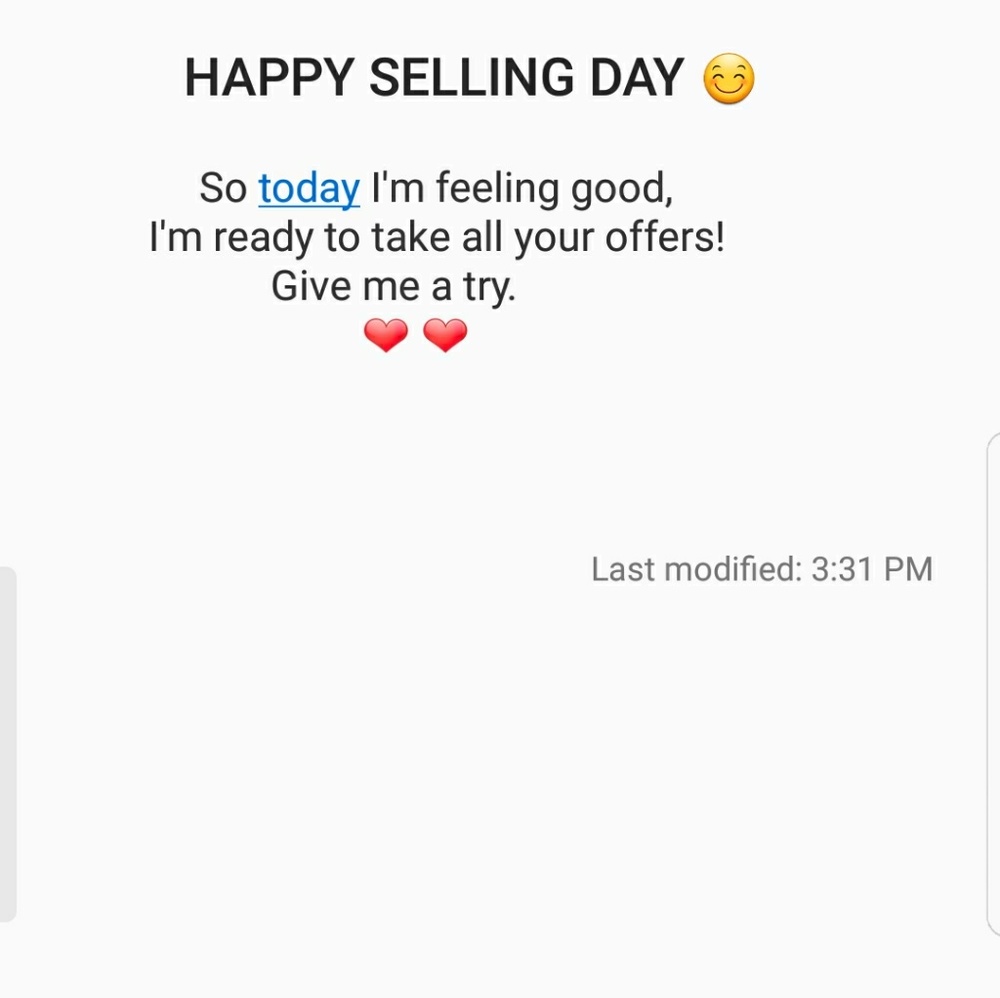 Give me all your offers.... I'll take them.