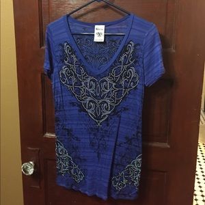 Royal blue with sequins