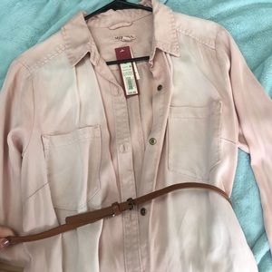 Light pink button up dress