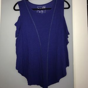 Blue free people top