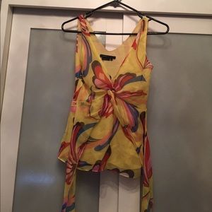Sleeveless bright multicolored BCBG top