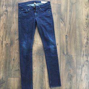Rag & bone skinny jeans dark blue wash