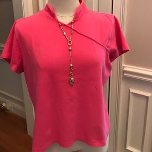 🌺 Liz Claiborne Pink short-sleeved Top - Sz XL