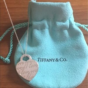 Tiffany's I Love You Heart Pendant Necklace