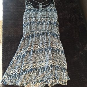 Blue and White Dress Size L Fits more like a Med
