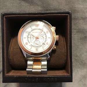 Michael Kors unisex dual tone watch (silver/gold)