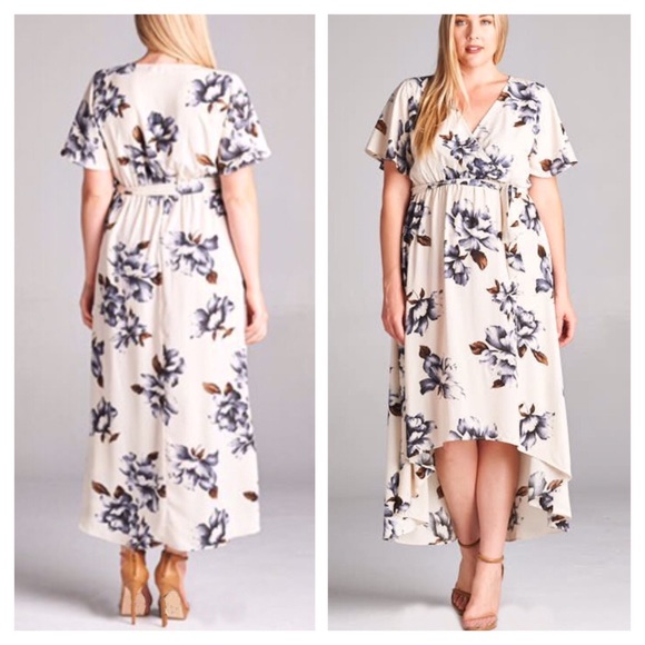 ππ₯HP 6/2, 10/24π₯GORGEOUS HIGH LOW FLORAL DRESS! - Picture 2 of 3
