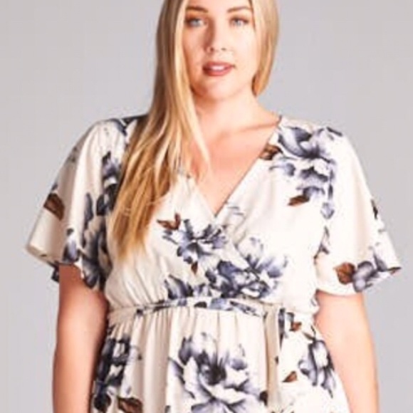 ππ₯HP 6/2, 10/24π₯GORGEOUS HIGH LOW FLORAL DRESS! - Picture 3 of 3