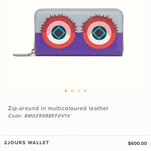 Brand New Fendi Wallet - 2Jours Wallet Zip-around