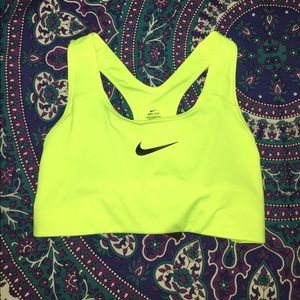 Neon yellow Nike sports bra!