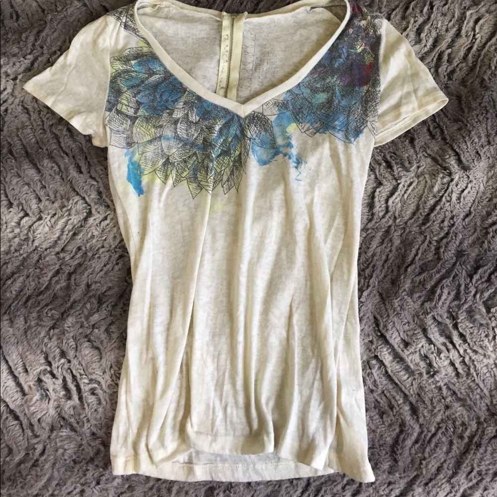 Multicolored V-Neck Tee Shirt