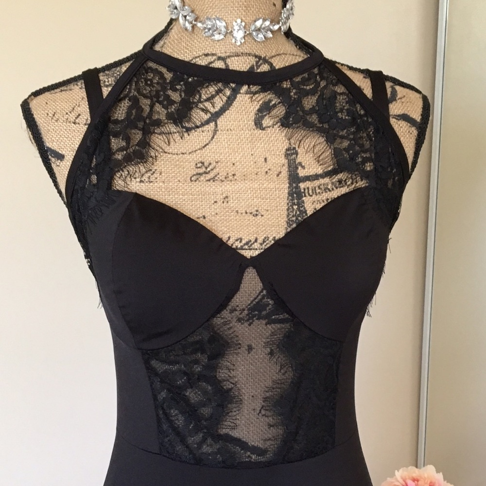 STRIKING SEXY BLACK SLIP DRESS S M L π BTQ. - Picture 3 of 7