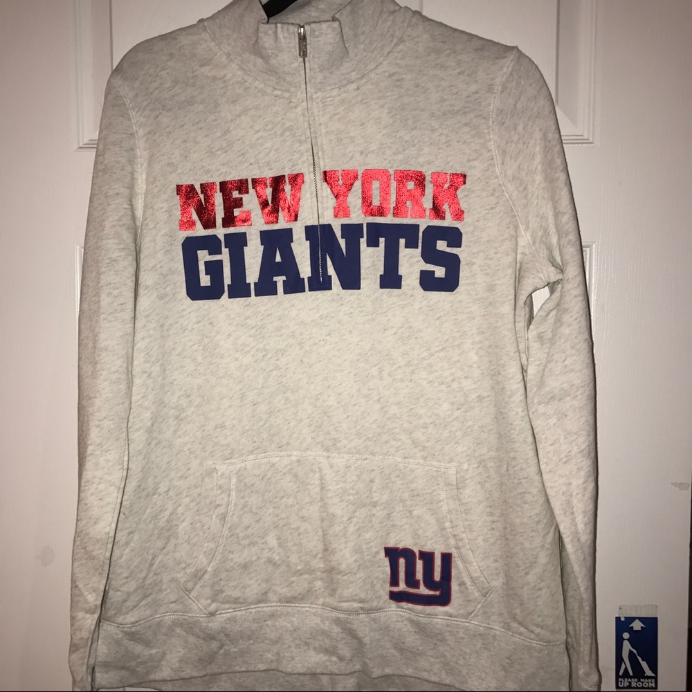 PINK Victoria's Secret NY Giants Half-Zip Pullover