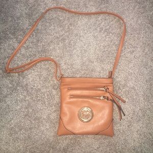 Brown Leather Shoulder Bag / Purse