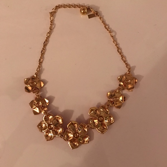 Kate Spade Pink Rhinestone Flower Necklace - Picture 3 of 4