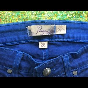 Paige Bright Blue Skyline Jeans 26