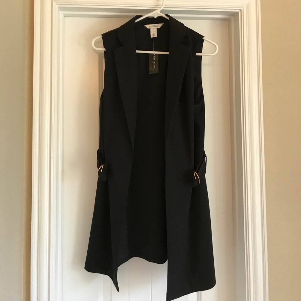 NWT WHBM Long Vest Size 4