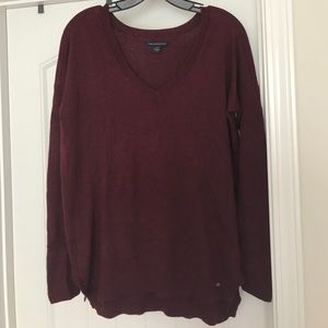 Burgundy oversized sweater