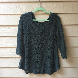 Anthropologie dark teal sweater.