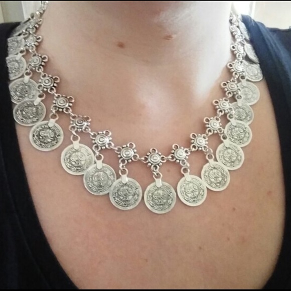 Boho Coin Necklace (nwot) - Picture 3 of 5