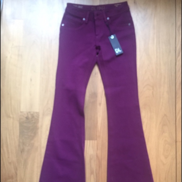 purple flare jeans