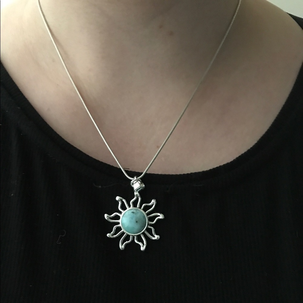 Sun neckless with turquoise