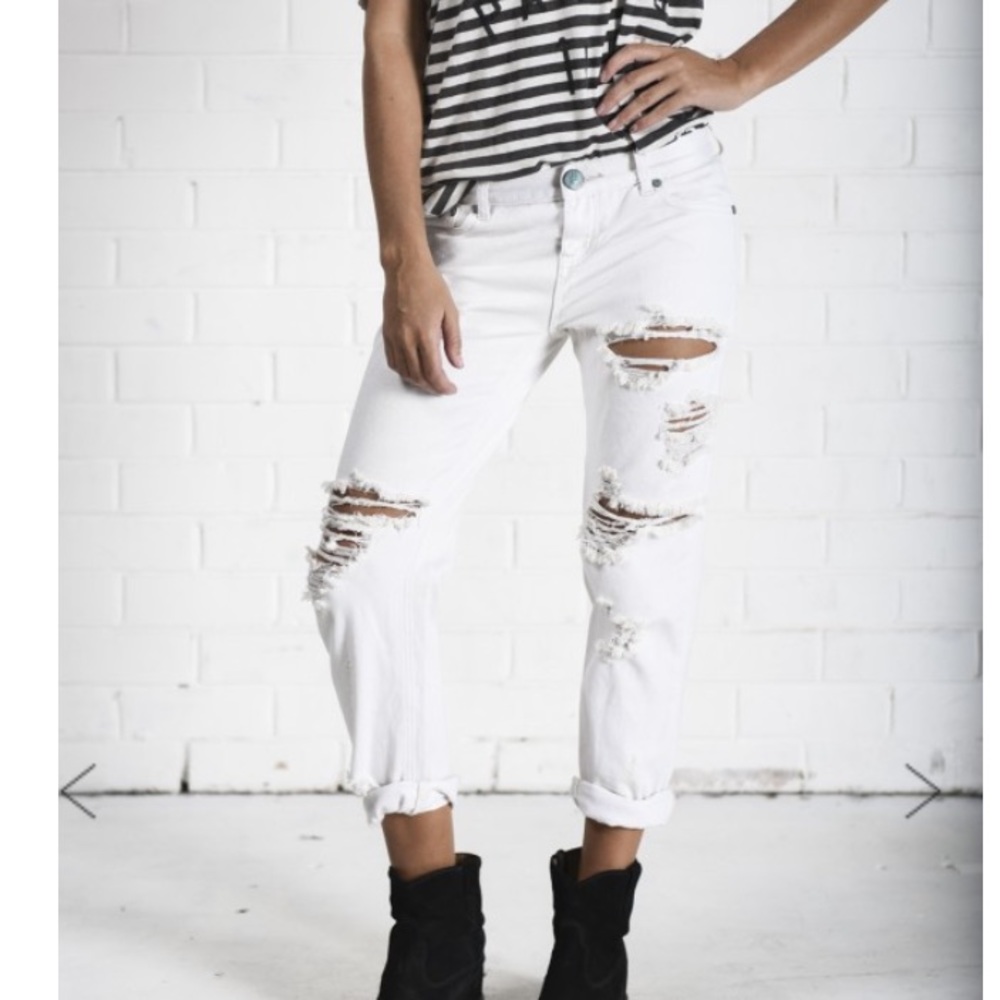 One Teaspoon white Denim Jeans ⭐️ BRAND NEW