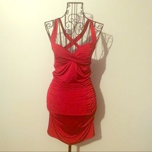 Shiny red party dress 👗