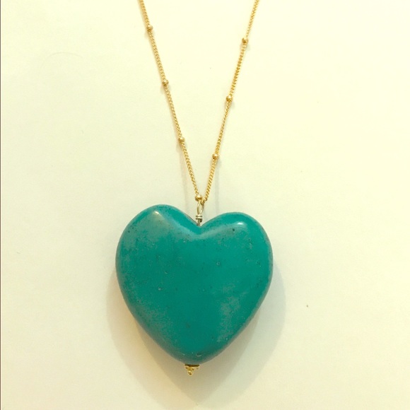 Large Turquoise Heart necklace - Picture 1 of 2