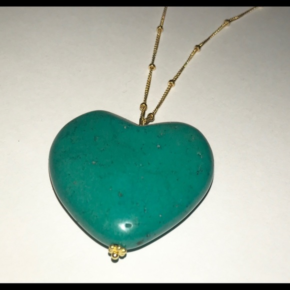 Large Turquoise Heart necklace - Picture 2 of 2