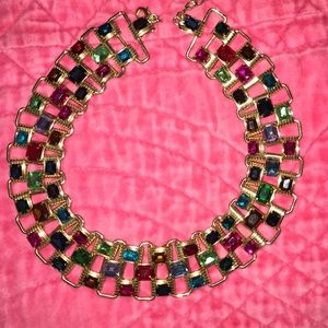 Multi Color Rhinestone Necklace