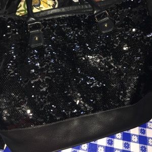 Deux lux large black sequin Tote